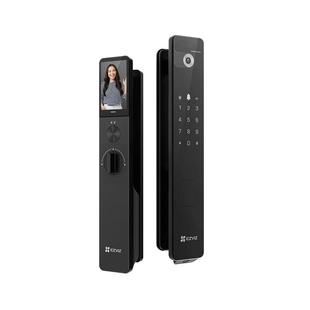 萤石AI3D人脸掌静脉锁Y3000FVX+双摄可视大屏猫眼智能家用防盗锁