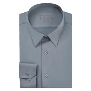 ANOS竹纤维云感免烫衬衫男长袖修身透气春秋抗皱商务暗扣弹力衬衣