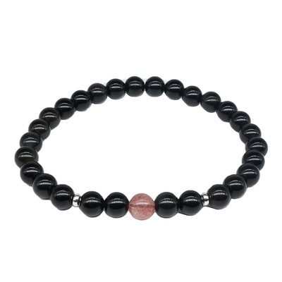 黑曜石手链ins小众设计男女简约