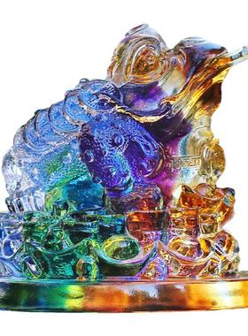 琉璃金蟾招财风水摆件开店送礼