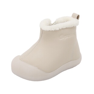 宝宝鞋子秋冬1一3岁女童靴子婴儿鞋6到12个月软底加绒棉鞋学步鞋8