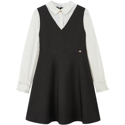 elandkids女童假两件连衣裙