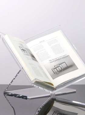 现代简约几何亚克力书架杂志架桌面摆件书房客厅办公室装饰品摆设