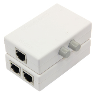 迈拓维矩MT-RJ45-2M 内外网络切换器二进一出电脑网络共享器一进二出rj45网线免插拔免驱动双向切换器一拖二