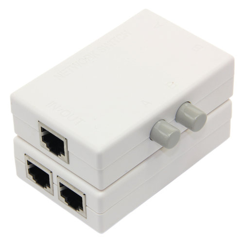迈拓维矩MT-RJ45-2M 内外网络切换器二进一出电脑网络共享器一进二出rj45网线免插拔免驱动双向切换器一拖二