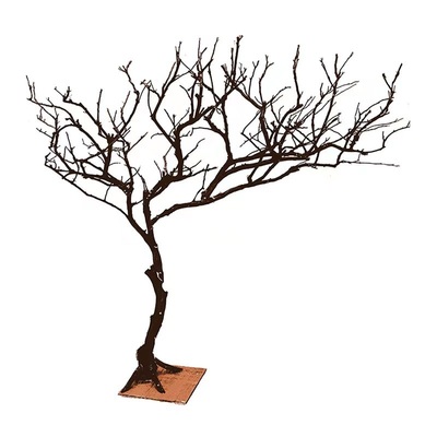 干树枝造景室内庭院原木装饰