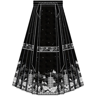 云华唐【烟雨楼台】儿童马面裙女春秋亲子母女套装新款中国风汉服