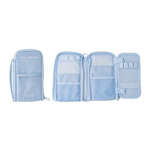 Planwith可立笔袋初中女生文具笔袋便携小烧饼包笔袋女孩小学生日系文具盒简约文具收纳包手账包高颜值文具袋