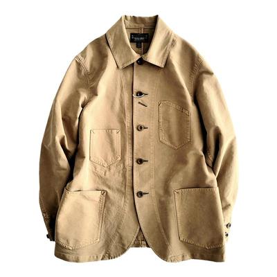 全棉工装春秋外套咔叽复古西服