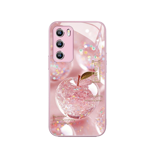 水晶苹果适用vivos50pro手机壳小米17平安喜乐opporeno15轻奢k90时尚x300高颜值x200s女款findx9/x8玻璃14/13