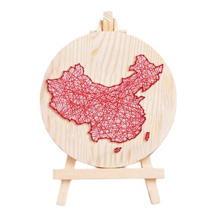 红色爱国钉子绕线画diy材料包手工弦丝画幼儿园学生手工课创意