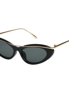 VNTG黑金色墨镜高级感御姐风ins风欧美博主同款蝶形猫眼太阳眼镜