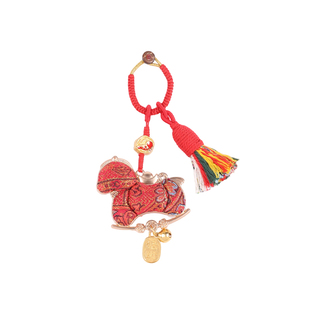 新年宋锦小马挂件手工diy材料包非遗车挂2026马年钥匙扣包包挂饰