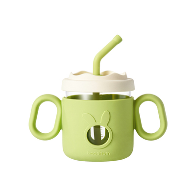 beeshum全硅胶防呛戒奶嘴学饮杯