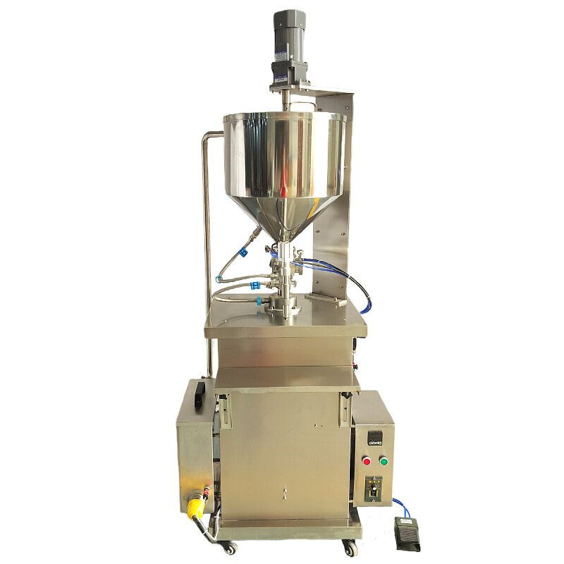 优惠半自动恒温加热搅拌灌装机凡士林发蜡水循环加热搅拌灌装机