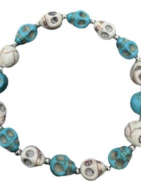 afaaa新款骷髅手串高级感纯手工cleanfit哥特风 朋克复古手链饰品