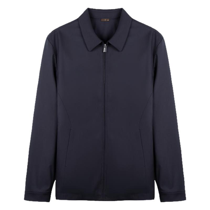 才子翻领商务行政夹克棉服外套