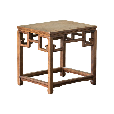 贞木器屿黑胡桃木方凳中式茶凳