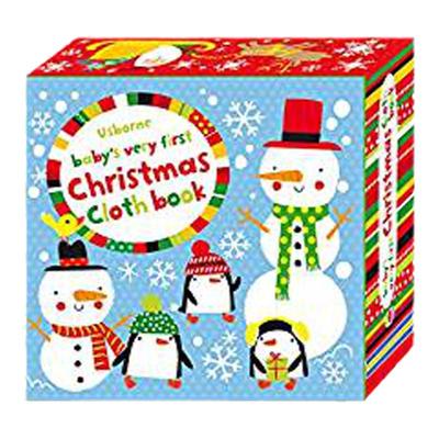 英文原版绘本 Baby's Very First Christmas Cloth Book 宝宝的第一本圣诞布料书 Usborne 纯全英文版正版原著进口原版英语书籍