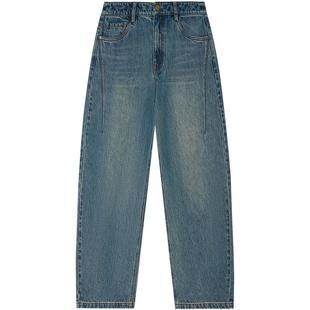 ToyzY 纯棉复古美式弯刀牛仔裤女阔腿裤2025秋季新款ZC35320200