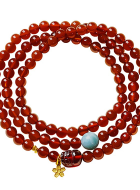 宫里上新石榴石马年本命年手串