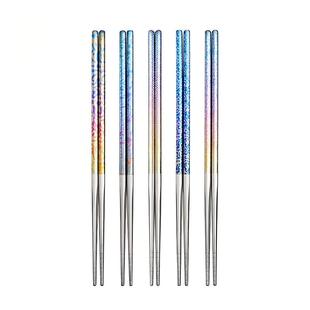 採光seeklight华彩纯钛筷子家用高端精致防滑抑菌防霉送礼盒套装