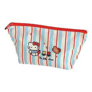 可爱条纹旅行收纳袋衣物整理包衣服内衣收纳包便携式拉链分装包