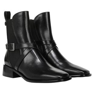 SAM EDELMAN山姆爱德曼冬新皮带扣方头粗跟切尔西短靴女TANNER