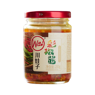川娃子鲜辣彩椒酱鲜椒酱双椒酱青红辣椒酱农家风味剁椒酱下饭酱