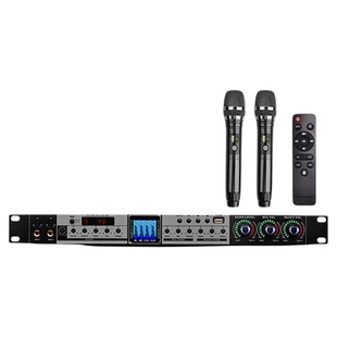 前级效果器专业K歌混响防啸叫抑制带无线话筒