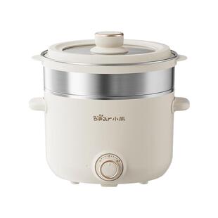 小熊电煮锅不锈钢电火锅小型多功能一体学生宿舍煮面小电锅泡面锅