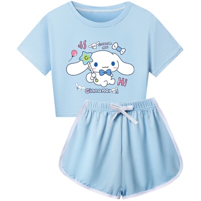 004儿童短款短袖+短裤套装