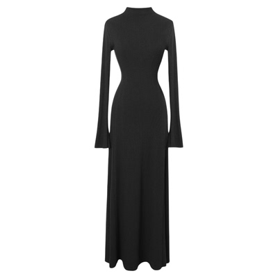 杏色针织连衣裙【小红薯爆款】