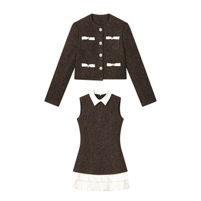 1PSTUDIO金丝小香风连衣裙套装