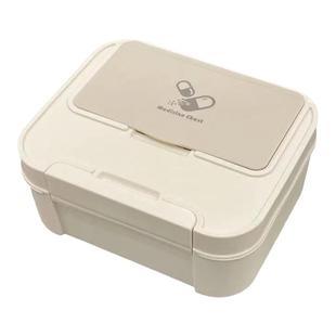 带盖收纳盒桌面ins多功能笔筒防尘分格大容量多层学生宿舍文具盒简约磨砂塑料文具盒无印风小学生铅笔盒收纳