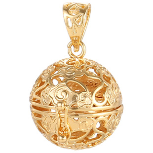 古风香囊球吊坠空托随身佩戴镂空香薰球 珍珠网兜吊坠扣头diy配件