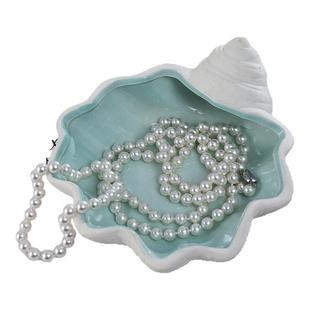 地中海海星海螺贝壳收纳盘家用时尚文艺烟灰缸仓鼠窝造景陶瓷摆件