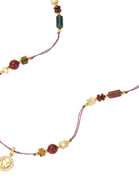 DODOGOGO虎眼石圆牌长款项链