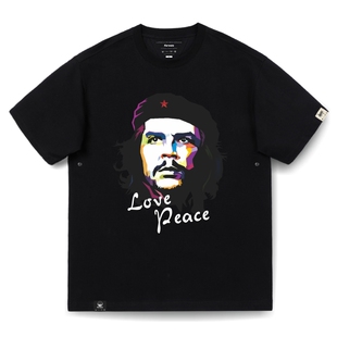 KERWATS切格瓦拉t恤头像印花夏季大码男女情侣无性别重磅落肩短袖