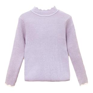 女童毛衣秋冬2025新款冬季儿童打底衫加绒白色大童黑色一体绒内搭