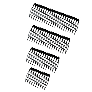 倒插梳发梳刘海梳头顶前额前面毛发固定小发夹女黑色碎发整理神器