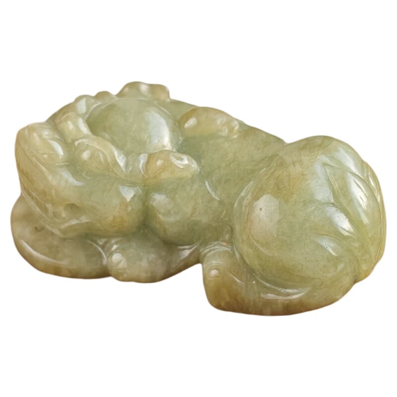 缅甸老坑A货翡翠貔貅吊坠手把件