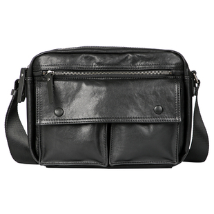 古造男士真皮邮差包头层牛皮单肩斜挎包潮男时尚2025新款休闲背包