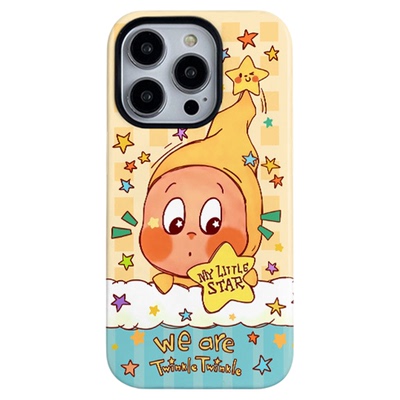 星星人手机壳17promax适用magsafe苹果16全包镜头15plus防摔iPhone14卡通可爱13磨砂小众X简约12带支架磁吸11