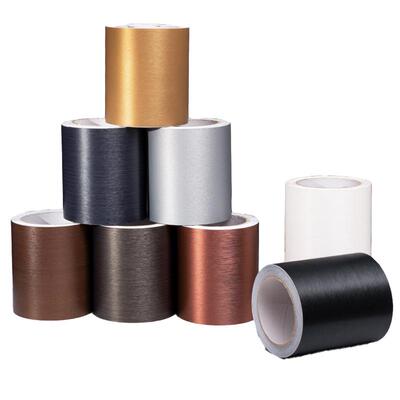 哲生活pvc金属拉丝贴纸金色防水