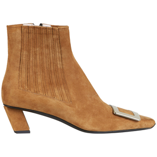 【礼物】Roger Vivier/RV女鞋Belle Vivier方扣切尔西靴短靴