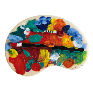 画板胸针颜料别针调色盘胸针设计感小众艺术创意调色板帆布包徽章