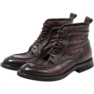 KIXSIZE阿美咔叽固特异男马丁靴手工皮底TANKER挪威头B楦工装靴子