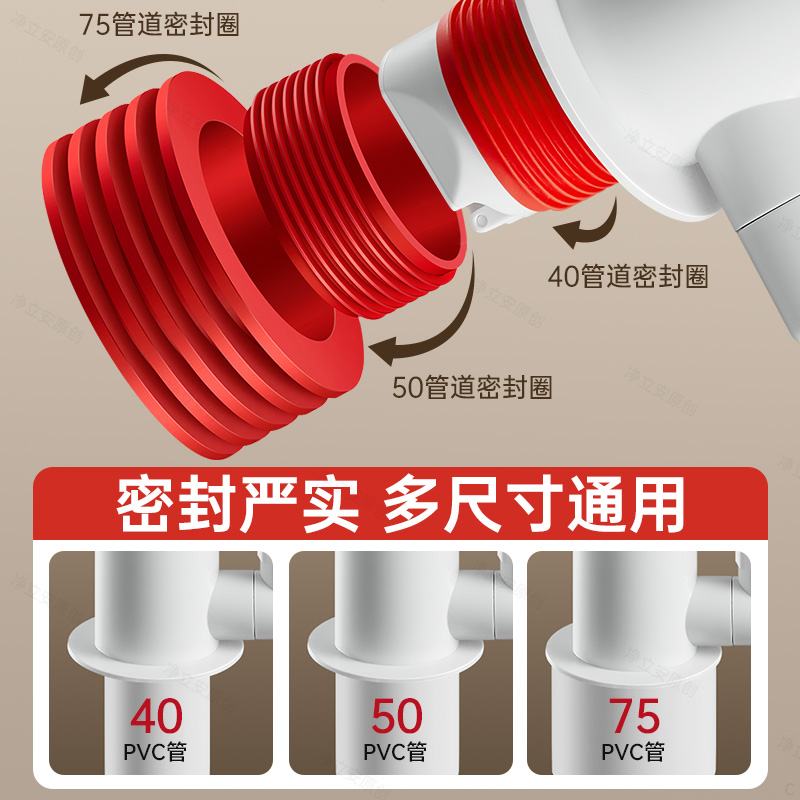 洗衣机下水三通分水器洗手盆池接头下水管通三头防臭下水道排水管