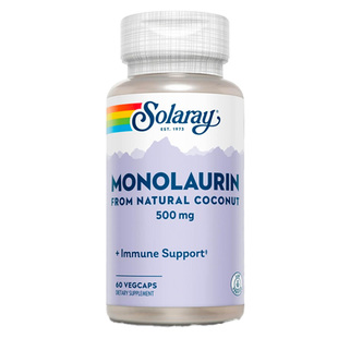 现货 Solaray单月桂酸甘油酯Monolaurin 500毫克60粒保质期27.6